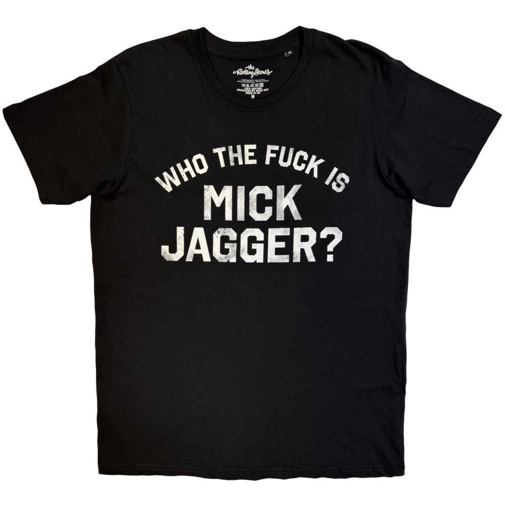 The Rolling Stones - Who the Fuck is Mick Jagger Heren Tshirt - Zwart